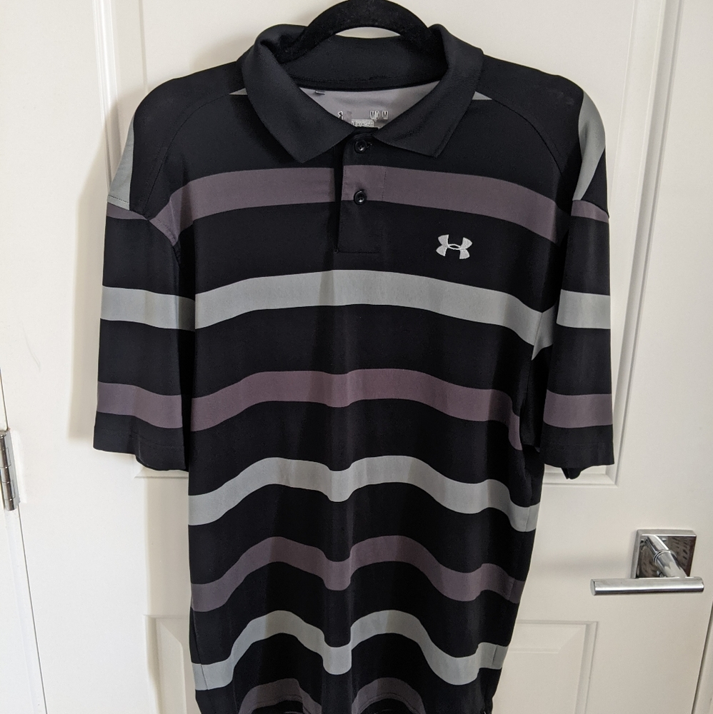Under Armour Striped Golf Polo